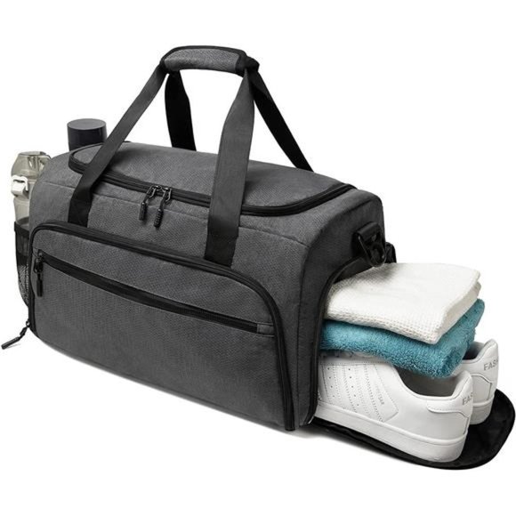 Gym Bag for Men Women, Grey